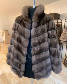 Шуба из баргузинского соболя, седина 2