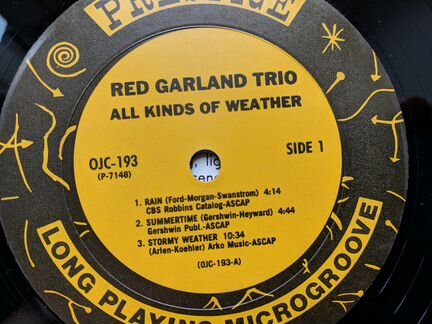 Red Garland винил классика джаза USA