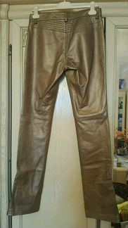Брюки золотые, чёрные кожа ричмонд