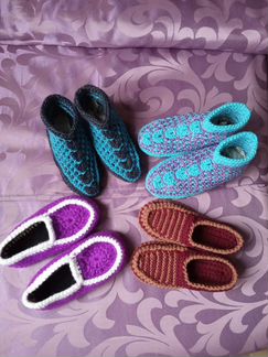 Детские теплые тапочки