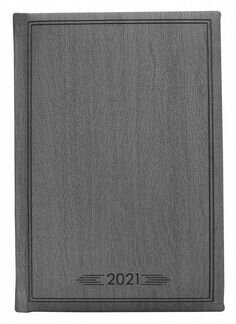 Ежедневник датированный InFolio 2021, темно-серый, А5, 176 листов, Wood, grey (AZ1011emb/dark-grey)