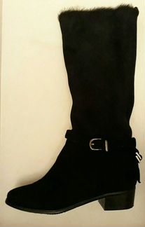 Сапоги замшевые