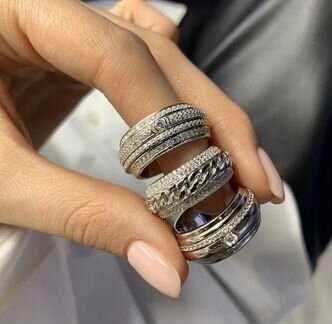 Кольцо механическое Piaget новое серебро