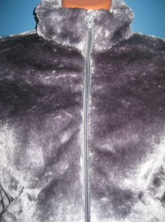 Меховая куртка-бомбер, р.46