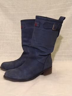 Удобные зимние сапоги, нубук/шерсть. Обмен