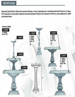 Фонтан Gaudi Decor из стекловолокна и полиуретана