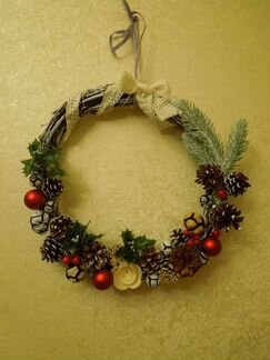Венок рождественский. Ручная работа.Новый
