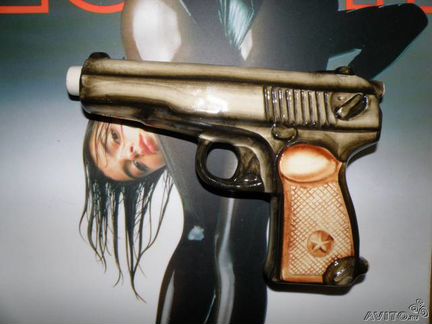 Бутылка-пистолет керамическая