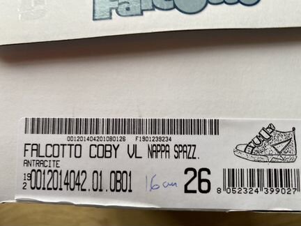 Ботинки кожа на липучках новые Falcotto 26 р
