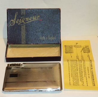 Портсигар с бензиновой зажигалкой.seigneur.англия