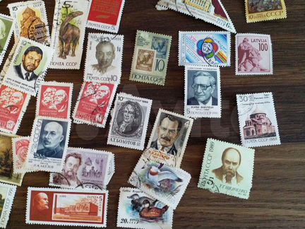 Почтовые марки СССР с конвертов и новые