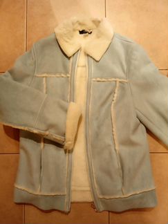 Дубленка на молнии размер 46-48