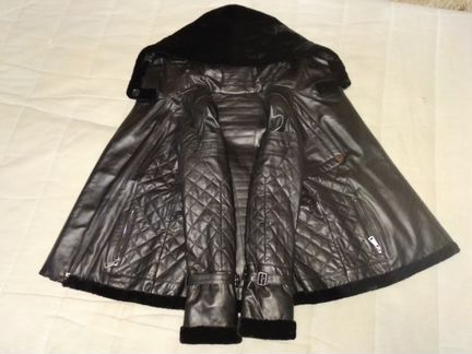 Женская кожаная дубленка, натур. кожа и мех