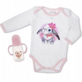 Набор подарочный: бутылочка 125мл. + боди 9-12мес