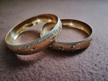 Браслеты позолоченные.2 шт