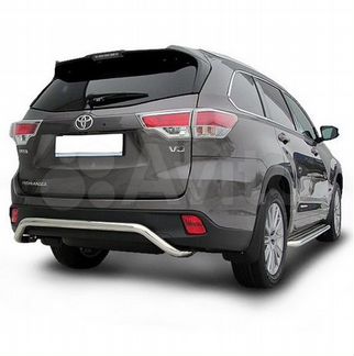 Защита заднего бампера Toyota highlander (2014)