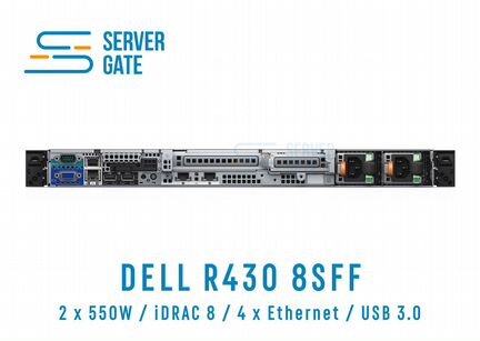 Сервер Dell R430 8SFF / 2xE5-2680v4 / 128 GB